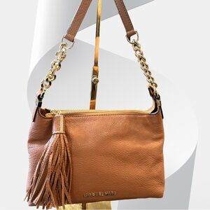 Michael Kors Leather Carmel Crossbody Bag NWOT